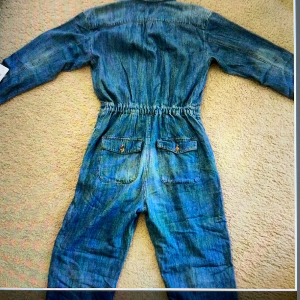 Free People Madrid Denim Coverall Size: S & M - Picture 6 of 9